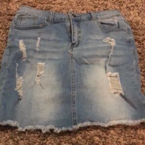 Blue jean skirt